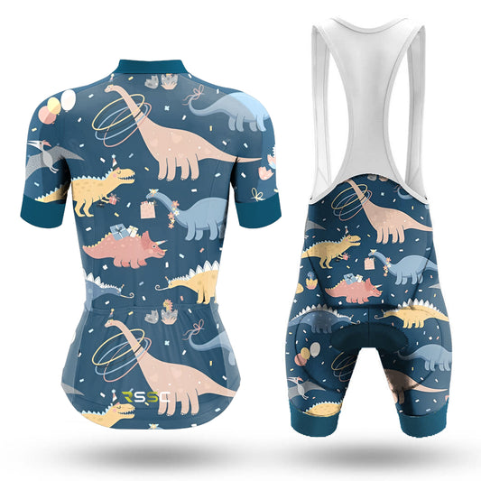 Dinosaur Pattern Women's Short Sleeve Cycling Kit