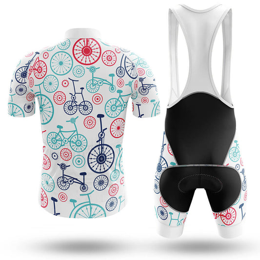 Men's Short Sleeve Cycling Jersey Bike Pattern | RSSC Premium Cycling Kit Back View