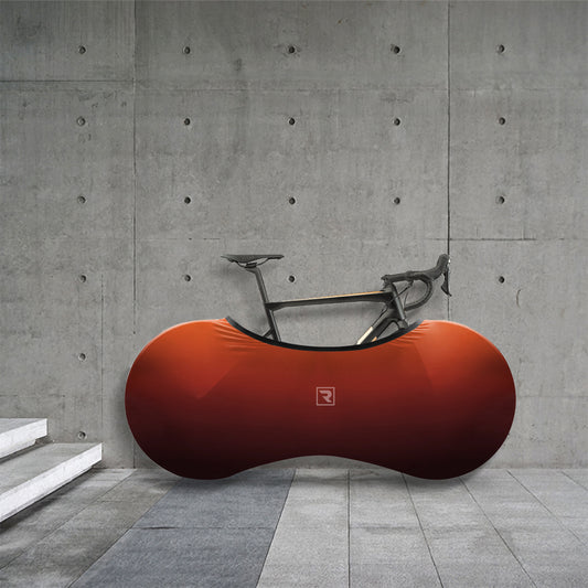 Housse de roue de vélo dégradée orange