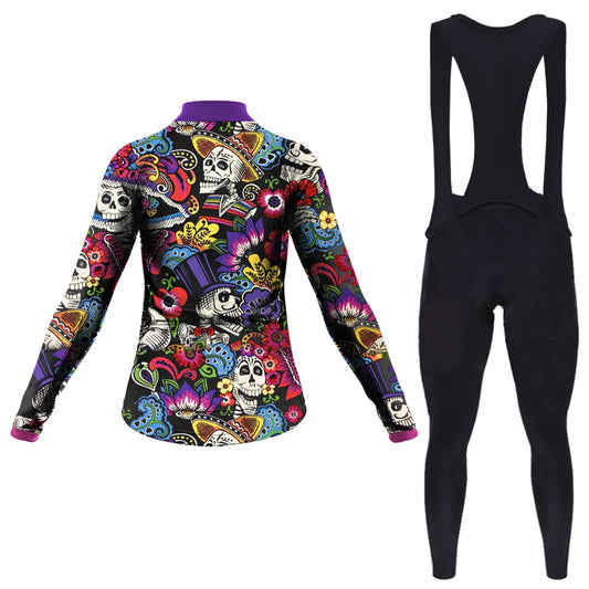 Carnival Girls and Skulls Women's Long Sleeve Cycling Kit | Rsscsports