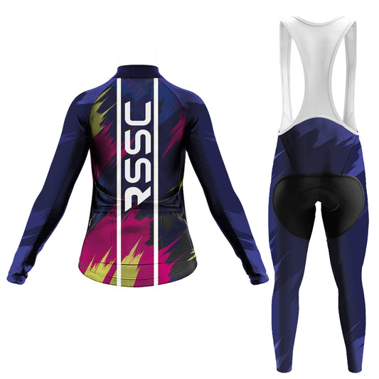 Gradient Color Women's Long Sleeve Cycling Kit