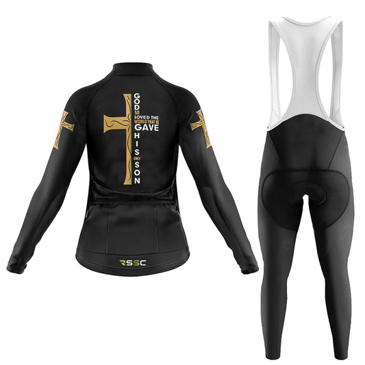 Et elle a vécu heureuse - Ensemble de cyclisme à manches longues pour femme