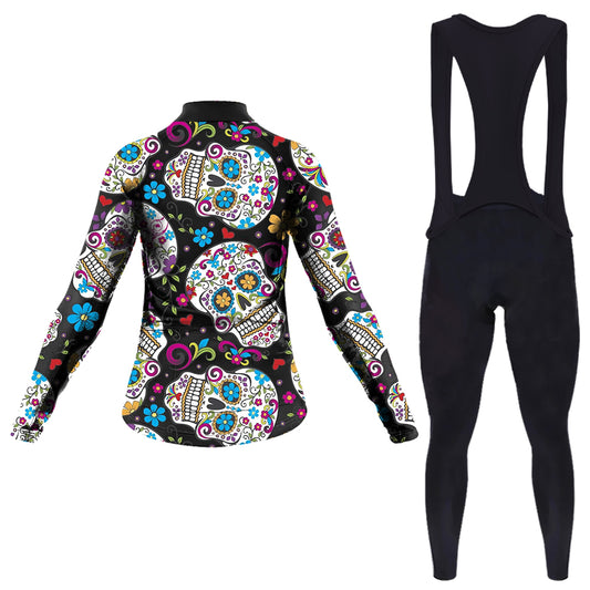 Sugar Skull Women's Long Sleeve Cycling Kit