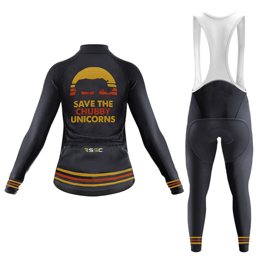 Save The Chubby Unicorns Women's Long Sleeve Cycling Kit