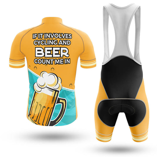Men's Short Sleeve Cycling Jersey Cycling And Beer | RSSC Premium Cycling Kit Back View