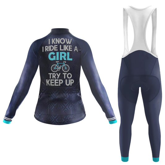 Like A Girl Women's Long Sleeve Cycling Kit