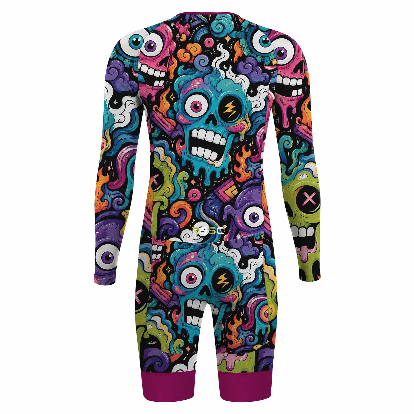Alien Creatures Multicolor Men's Long Sleeve Triathlon Suit