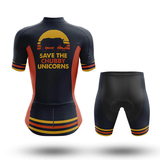 Save The Chubby Unicorns Women's Short Sleeve Cycling Kit | Rsscsports