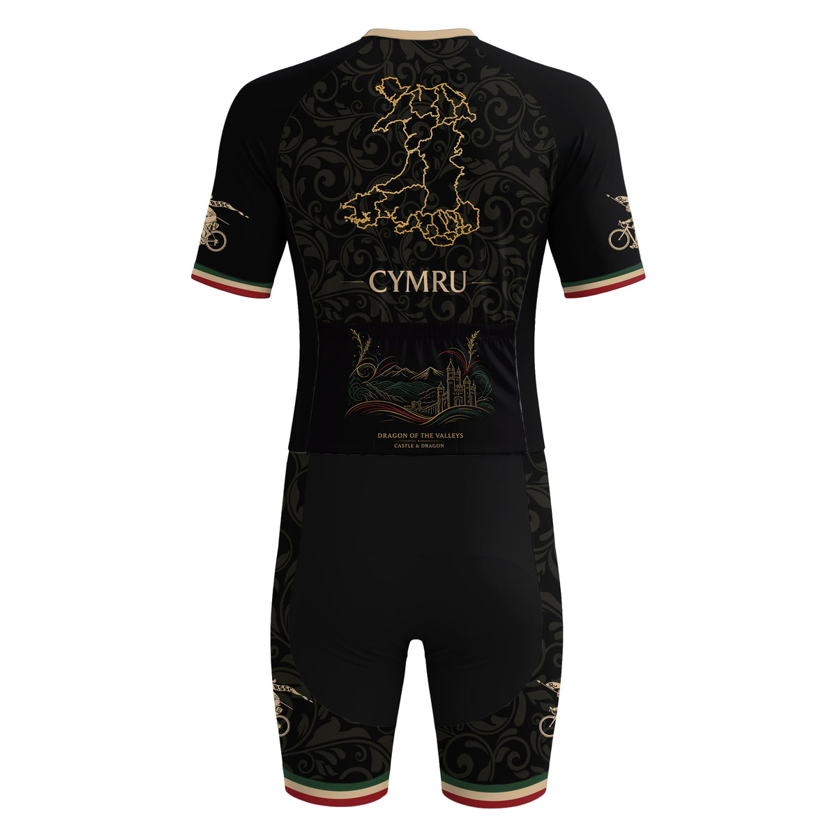 Combinaison de triathlon pour homme à manches courtes « Panda roux »