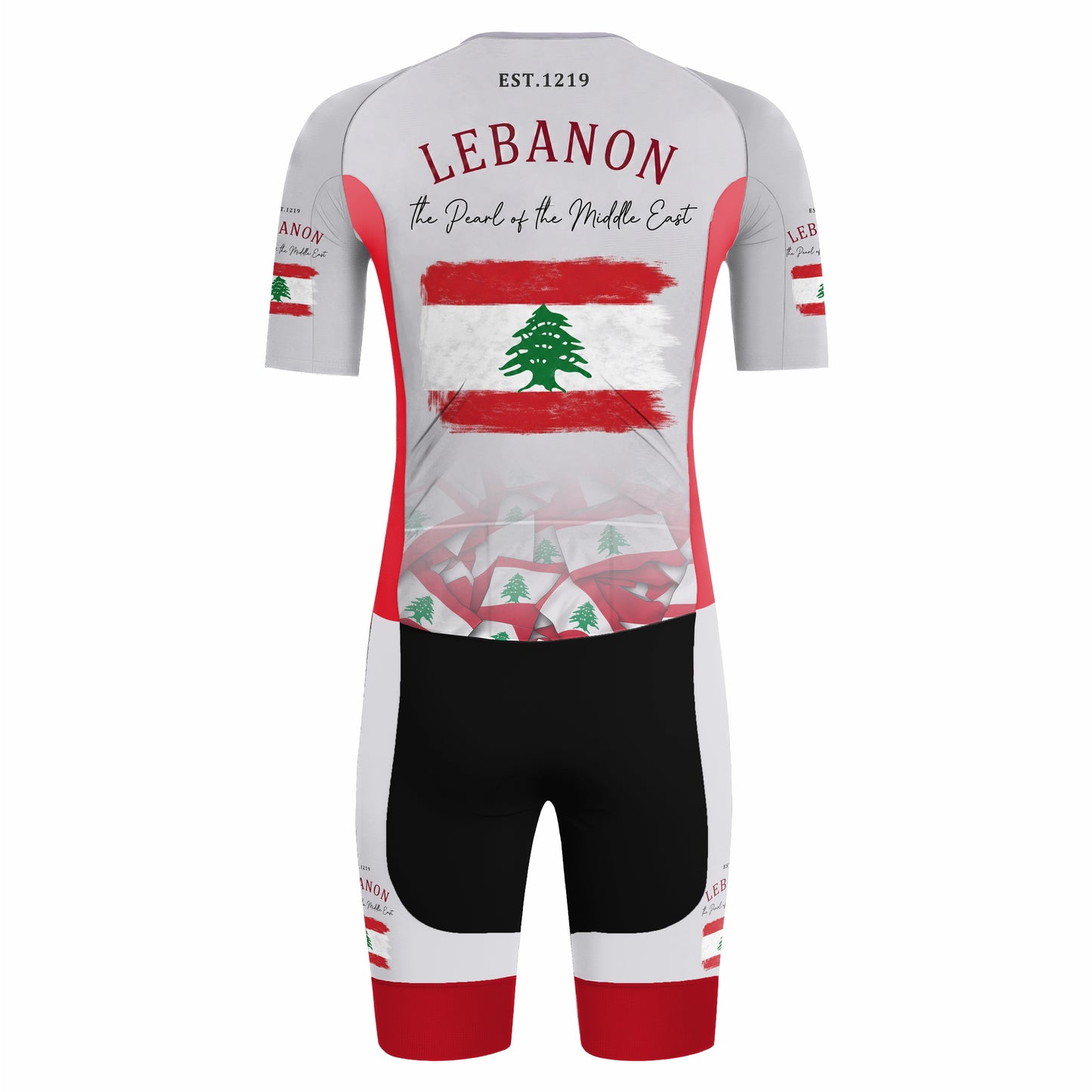 Lebanon Men's Short Sleeve Triathlon Suit