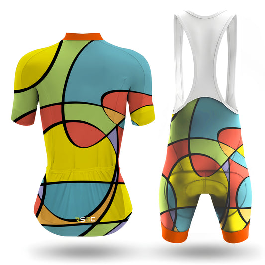 Abstract Women's Short Sleeve Cycling Kit