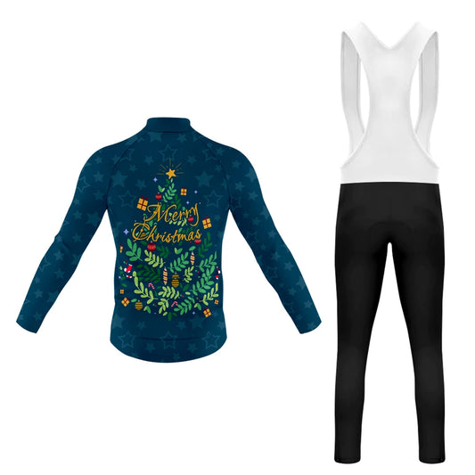 Men's Long Sleeve Cycling Jersey Christmas Trees | RSSC Premium Cycling Kit Back View