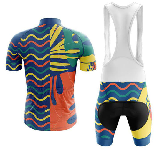 Men's Short Sleeve Cycling Jersey Abstract | RSSC Premium Cycling Kit Back View