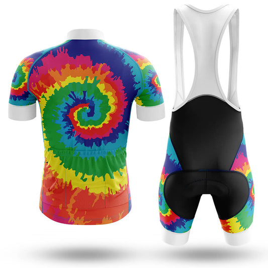 Men's Short Sleeve Cycling Jersey Hippie Tie Dye | RSSC Premium Cycling Kit Back View