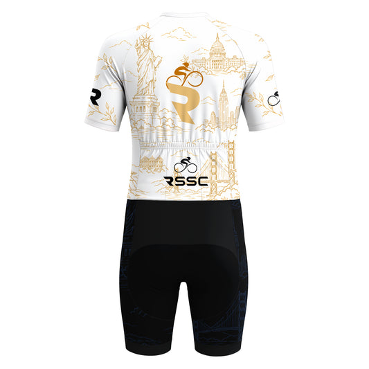Kurzarm-Triathlonanzug für Herren „Red Panda“