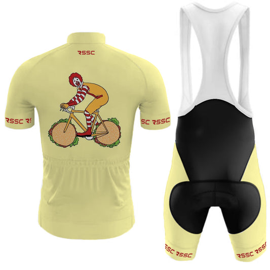 Men's Short Sleeve Cycling Jersey Hamburger Bike | RSSC Premium Cycling Kit Back View