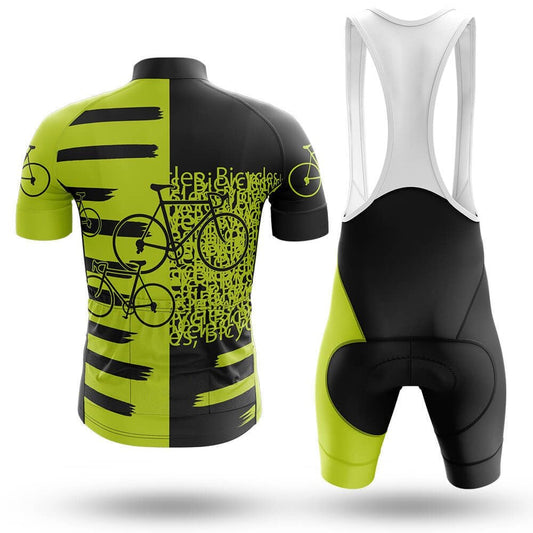 Men's Short Sleeve Cycling Jersey Bicycles Pattern | RSSC Premium Cycling Kit Back View