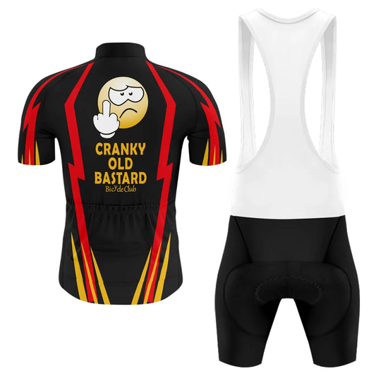 Men's Short Sleeve Cycling Jersey Cranky Old Bastard | RSSC Premium Cycling Kit Back View