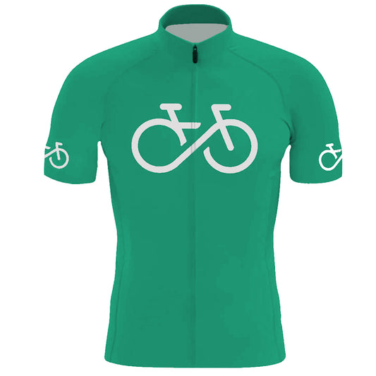 Professional Team Racing Suit Green Men's Short Sleeve Cycling Kit