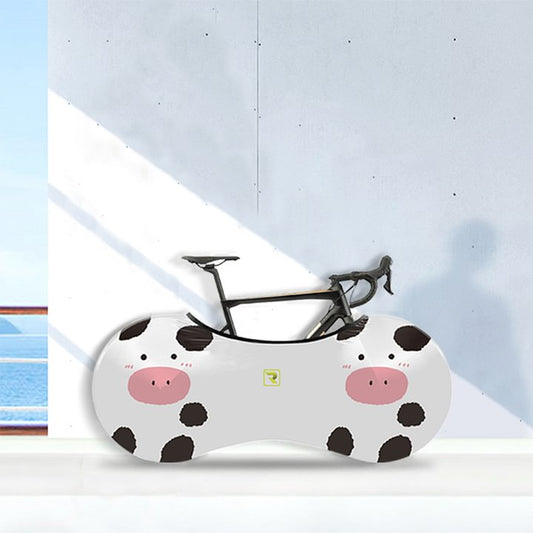 Housse de roue de vélo en forme de vache