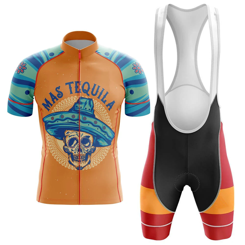Maillot Cyclisme Vintage Homme – Motif étiquette Tequila – Jaune Taille L – Fabriqué USA