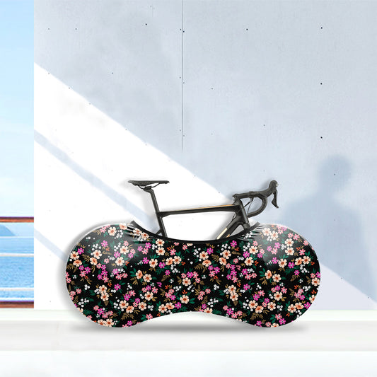 Small Colorful Flowers Bicycle Wheels Cover