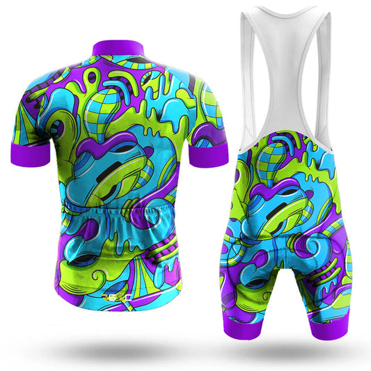 Men's Short Sleeve Cycling Jersey Cool Coloring Chart | RSSC Premium Cycling Kit Back View