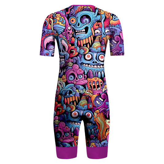 Alien Creatures Multicolor Men's Triathlon Suit