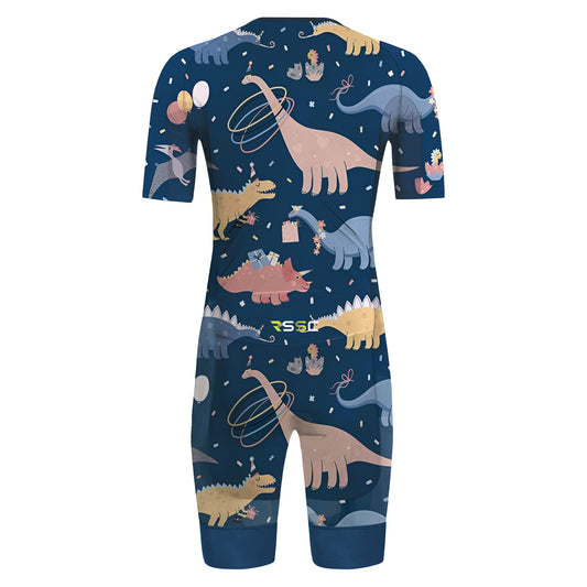Dinosaur Pattern Men's Triathlon Suit