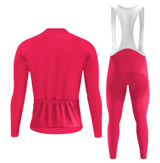 Men's Long Sleeve Cycling Jersey Barbie Pink | RSSC Premium Cycling Kit Back View