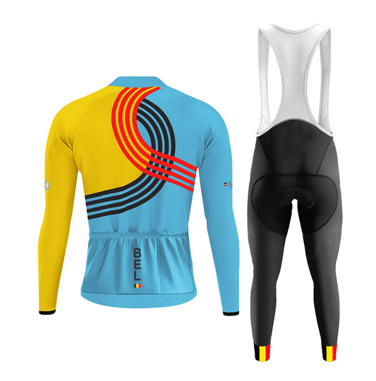 Men's Long Sleeve Cycling Jersey 2025 Belgian National Team Cycling Jersey | RSSC Premium Cycling Kit Back View