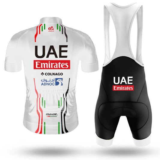 Men's Short Sleeve Cycling Jersey Emirates Fleet UAE | RSSC Premium Cycling Kit Back View