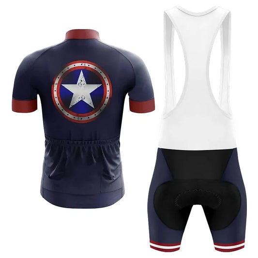Men's Short Sleeve Cycling Jersey American All Star | RSSC Premium Cycling Kit Back View