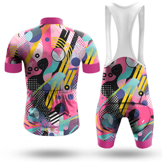 Men's Short Sleeve Cycling Jersey Colorful | RSSC Premium Cycling Kit Back View