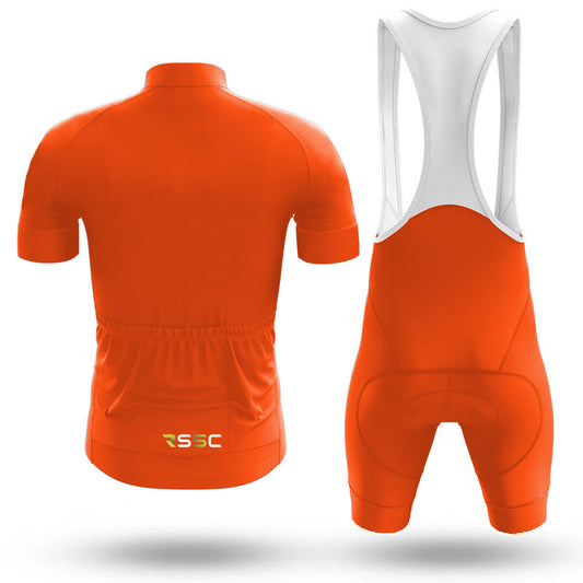 Men's Short Sleeve Cycling Jersey Balenci-YA-GO! Orange | RSSC Premium Cycling Kit Back View