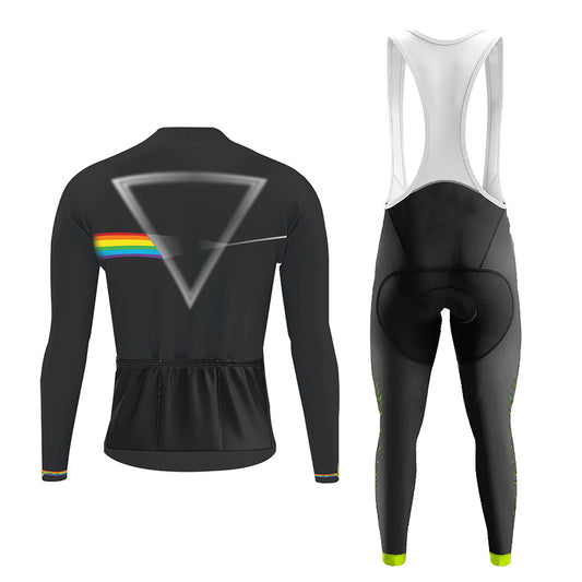 Men's Long Sleeve Cycling Jersey Dark Side On The Moon | RSSC Premium Cycling Kit Back View