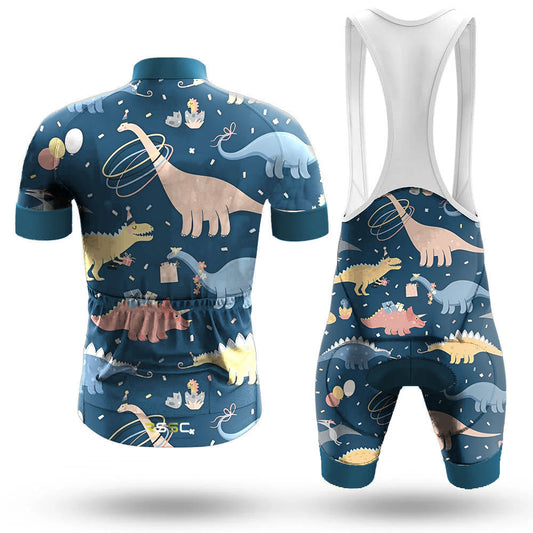 Men's Short Sleeve Cycling Jersey Dinosaur Pattern | RSSC Premium Cycling Kit Back View