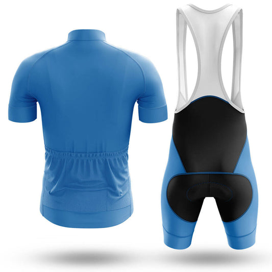 Men's Short Sleeve Cycling Jersey Blue | RSSC Premium Cycling Kit Back View