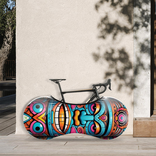 Totem Pole In Anime Styl Bicycle Wheels Cover