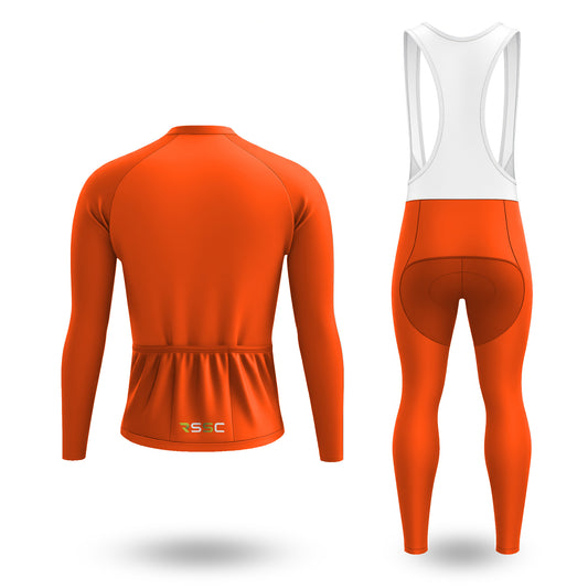Completo da ciclismo da uomo a maniche lunghe arancione