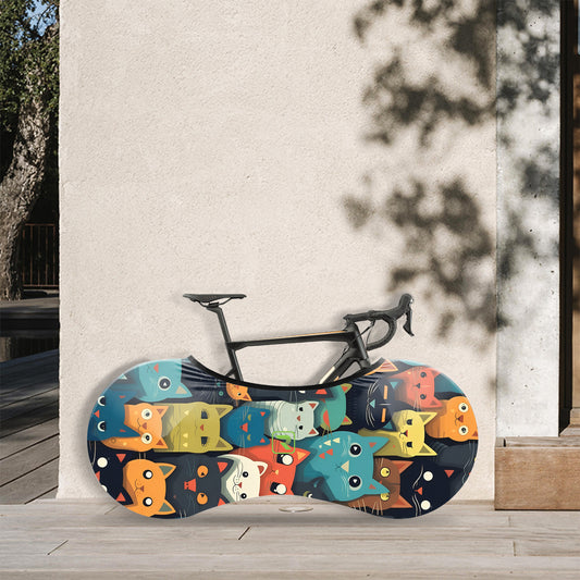 Cartoon Cat Bicycle Wheels Cover