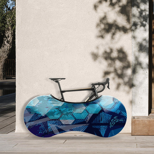 Abstract Geometric Blueprint Bicycle Wheels Cover | Rsscsports