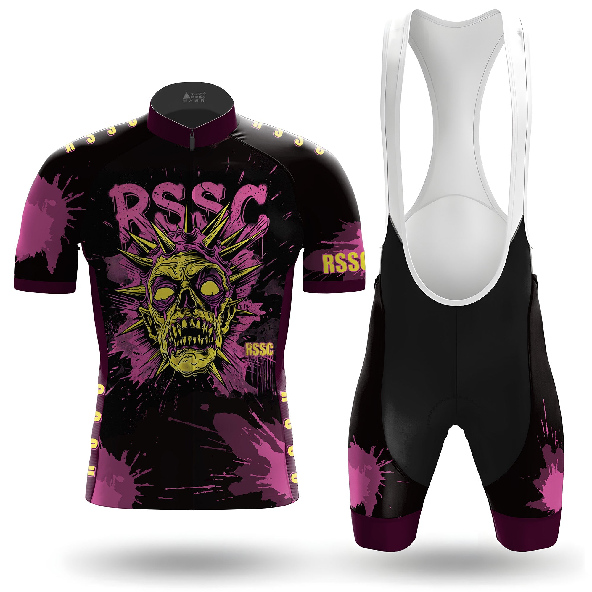 Punk Splatter Men's Short Sleeve Cycling Kit - Bold & Stylish