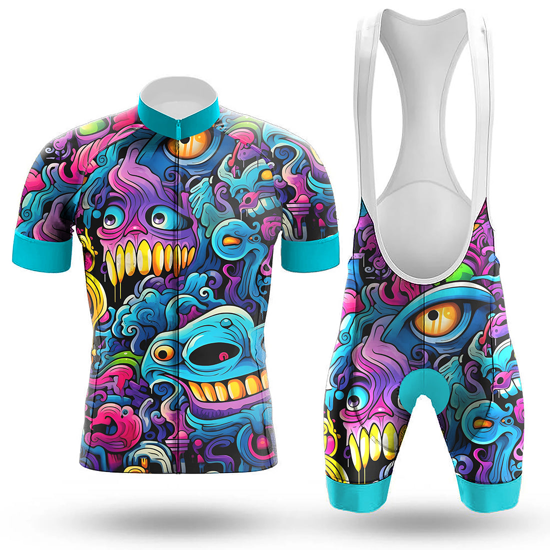 Monsters Art Men's Short Sleeve Cycling Kit