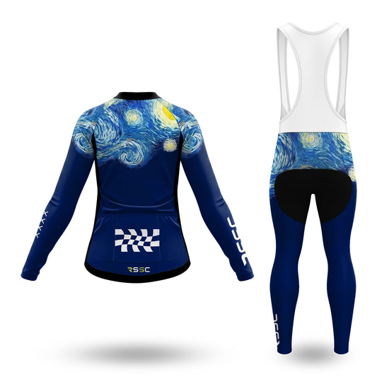 Starry Night Women's Long Sleeve Cycling Kit