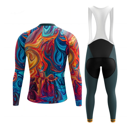 Liquid Marble Langarm-Radsport-Set für Herren