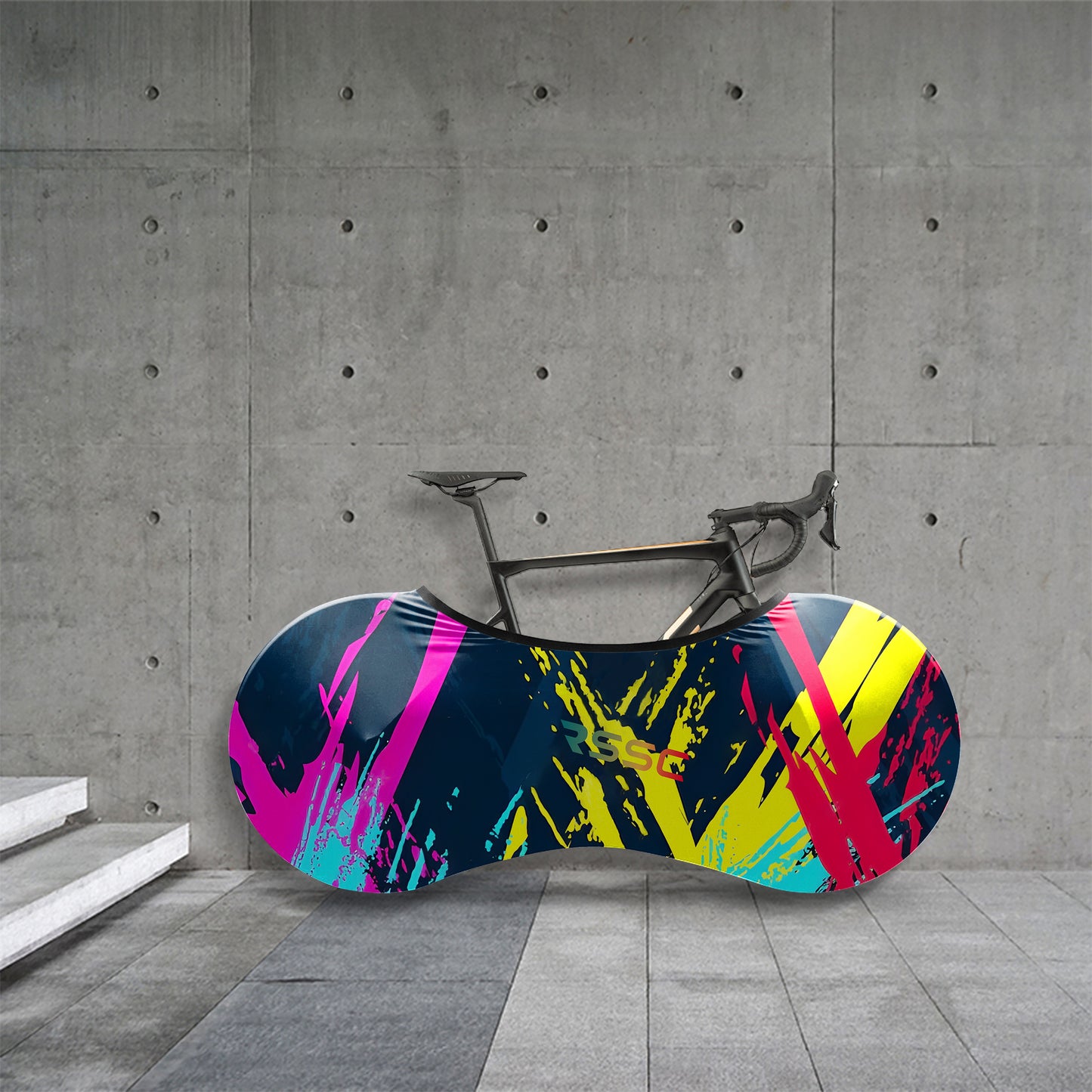 Colorful Abstract Movement Bicycle Wheels Cover