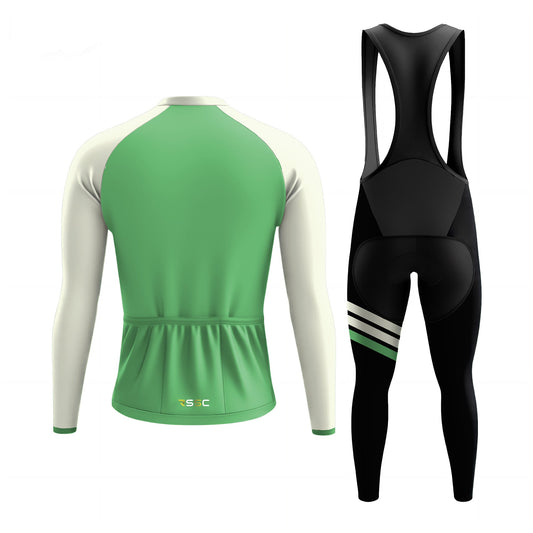 Vibrant Azure Edge Men's Long Sleeve Cycling Kit