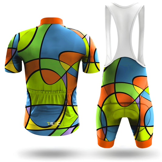 Men's Short Sleeve Cycling Jersey Abstract | RSSC Premium Cycling Kit Back View