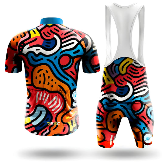 Men's Short Sleeve Cycling Jersey A Series Full Of Characters | RSSC Premium Cycling Kit Back View